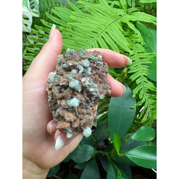 Rosasite Crystal with Druzy - Picture 3 of 5